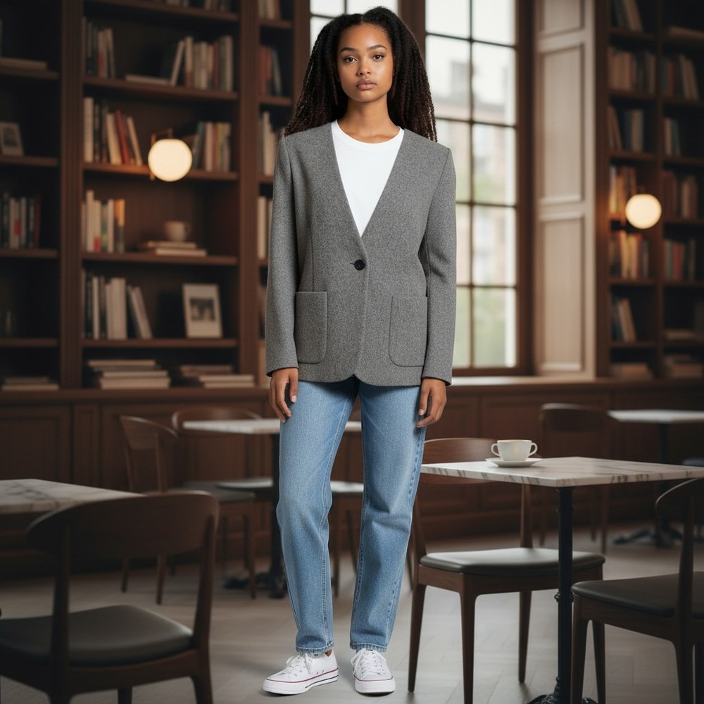 Madewell Wool blend Single Button Blazer two front pockets SZ: XS